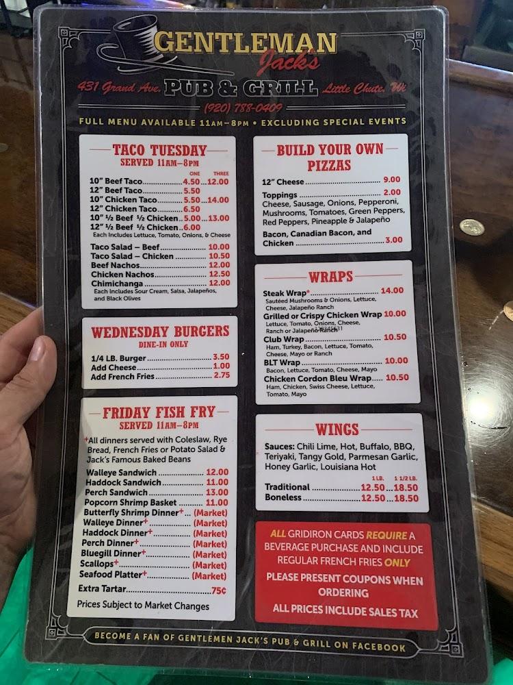 Gentleman Jack's Pub and Grill Menu image 2